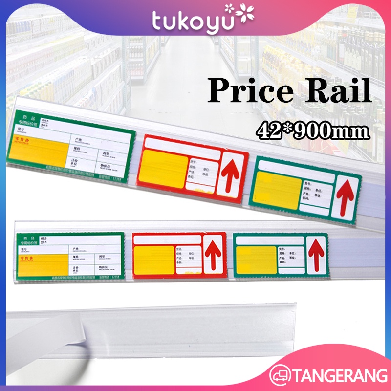 

Klip Label Harga/Price Rail Shelf/Mika harga/Tempat Harga Rak Minimarket