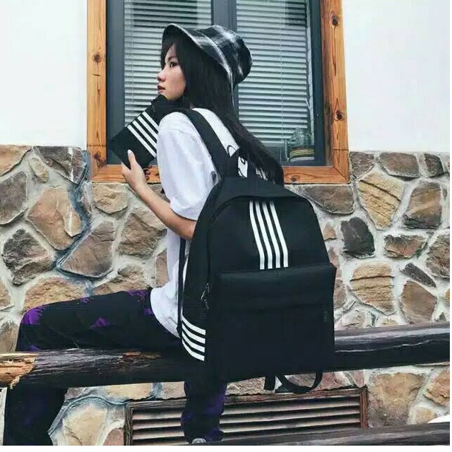 tas adidas clasic / tas ransel adidas/tas sekolah - hitam