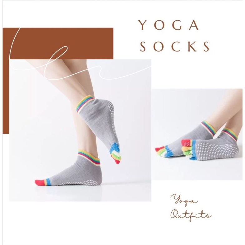 Kaos Kaki Yoga anti slip 5 jari