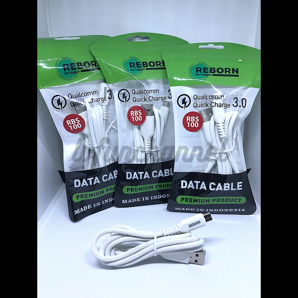 KABEL DATA USB TO MICRO USB QUALCOMM FAST CHARGING PREMIUM MADE IN INDONESIA