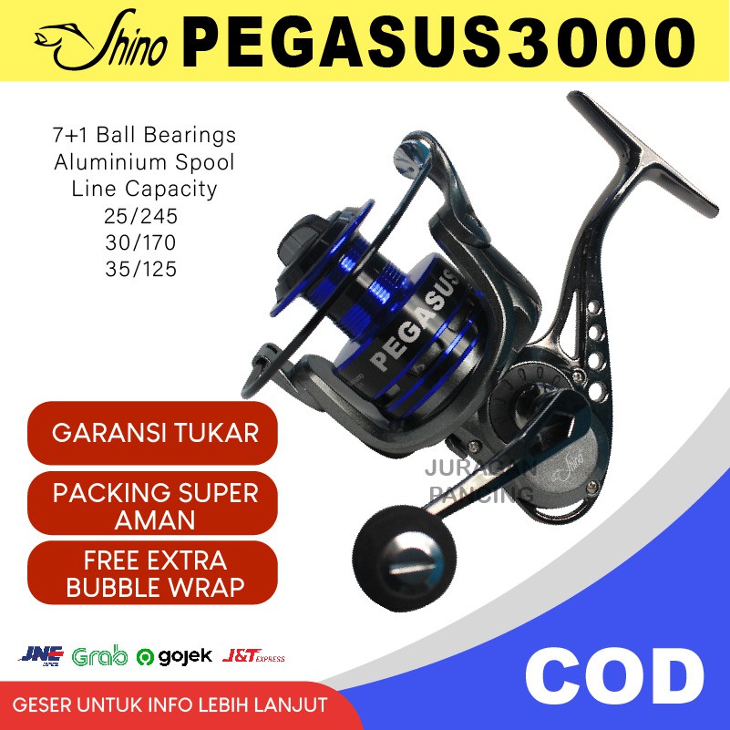 ALAT PANCING FISHING REEL SHINO PEGASUS 3000 |COCOK BAGAN | PANTAI | LAUT| ONEWAY | SPOOL ALUMUNIUM