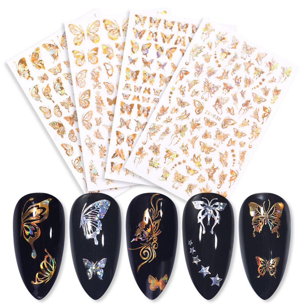 Preva Stiker Kuku Stiker Kuku Baru Hot Nail Decals DIY Nail Art Hologram