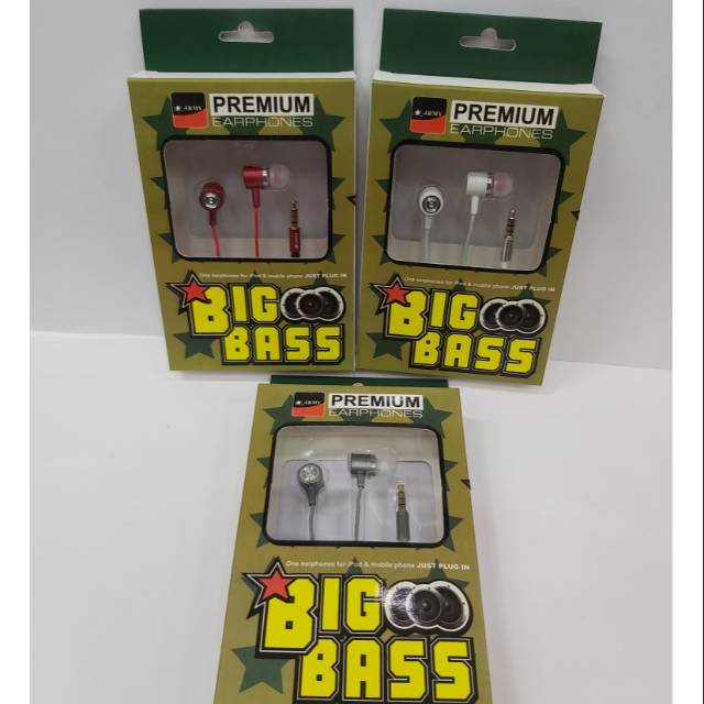 Handsfree / Headset  / Earphone Army Big Bass