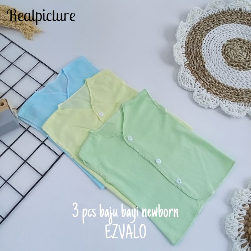 PROMO !!! 3PCS BAJU BAYI /BAJU BAYI NEWBORN WARNA POLOS