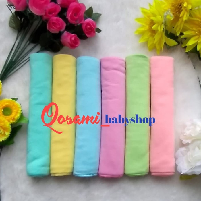 FEJEESS isi 6  Bedongan Bayi Polos Warna SNI