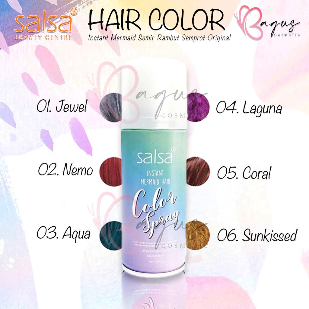 ⭐ BAGUS ⭐ SALSA HAIR COLOR SPRAY | Instant Mermaid Semir Rambut Semprot Original BPOM