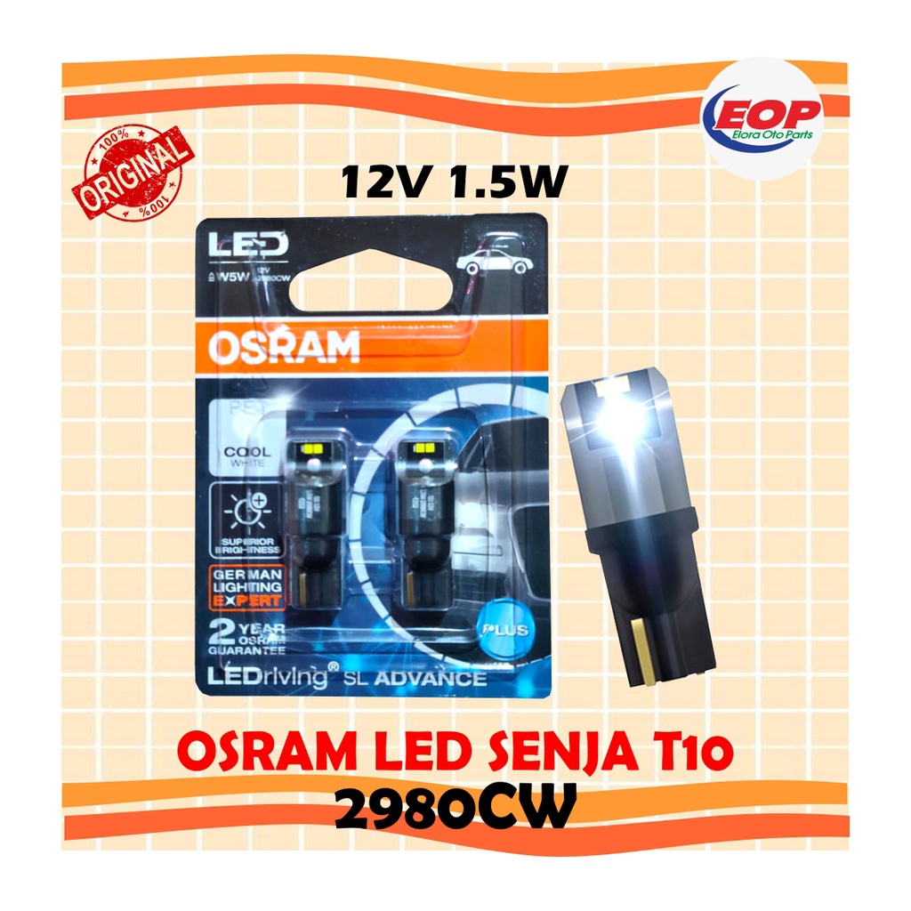 Bohlam OSRAM LED  T10  W5W 2980CW ORIGINAL