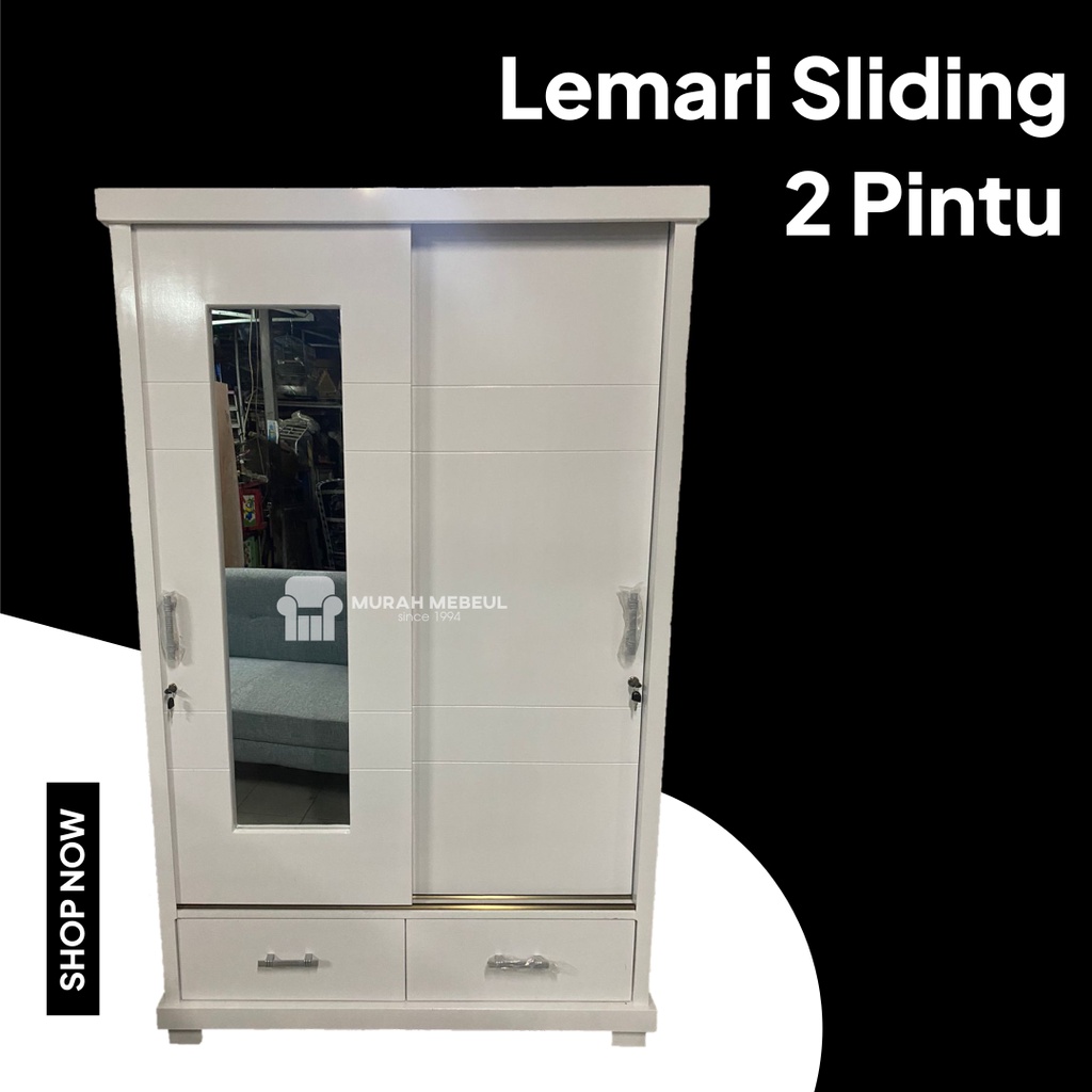 Lemari Sliding 2 Pintu