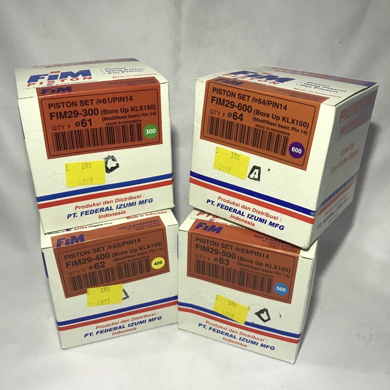 Piston FIM 61 62 63 64 Pin 14 (Bore Up KLX 150)