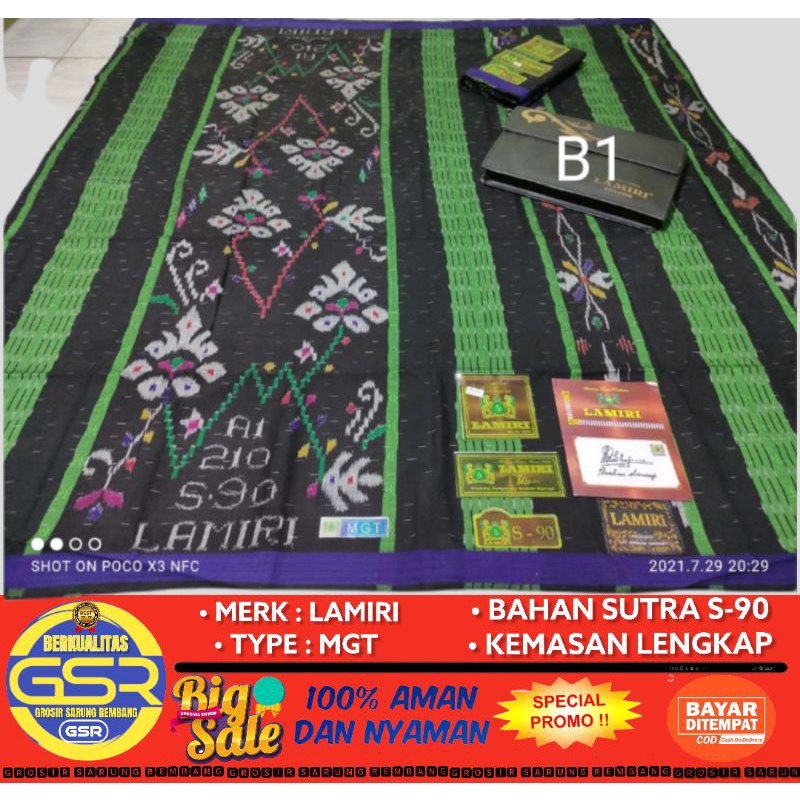 PROMO SARUNG LAMIRI MGT SUTRA S90. BERKUALITAS