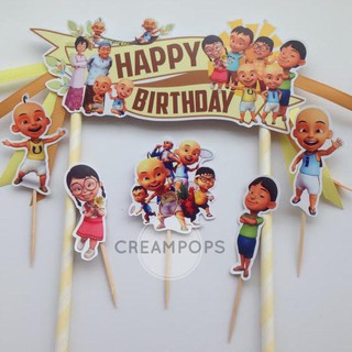  Upin  Ipin  Cake topper hiasan  kue  ulang  tahun  Shopee 