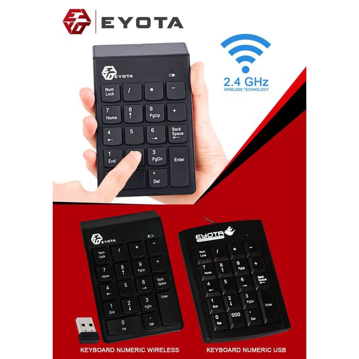 EYOTA WIRELESS MINI NUMERIC KEYPAD / NUMERIC KEYBOARD