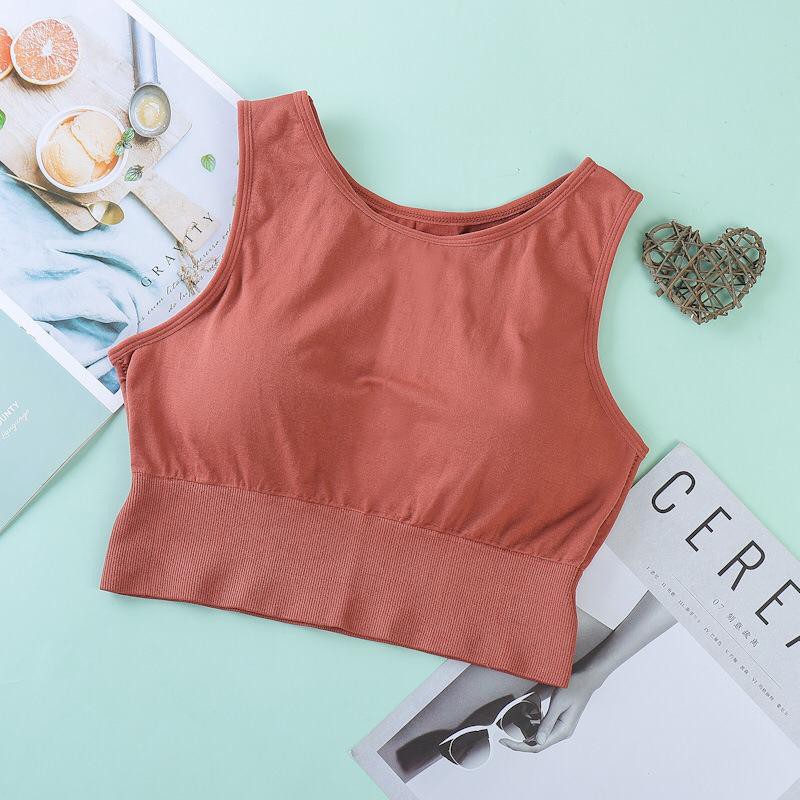 Blackpink Bra Sport Yoga Tank Top Atasan Wanita Tanktop Sportbra Dengan Tali Trap 1055-PINK