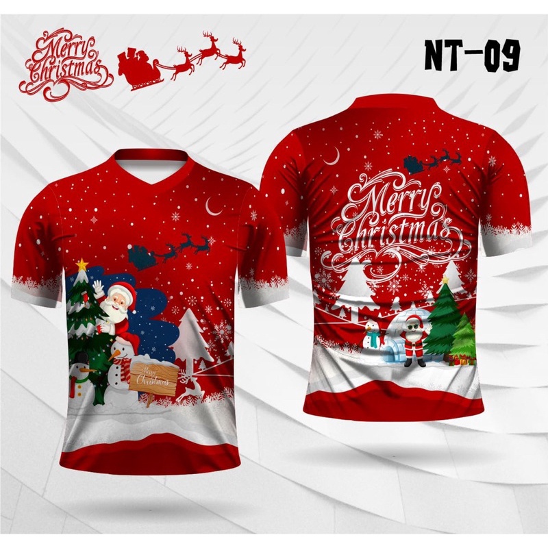 kaos santa kaos natal jersey natal terbaru 2021 custom nama dan logo