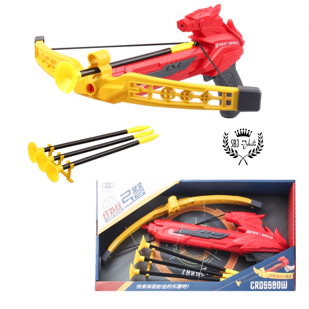 Mainan anak Crossbow Panah Bowgun Pistol Panah Peluru karet Toys Arrow