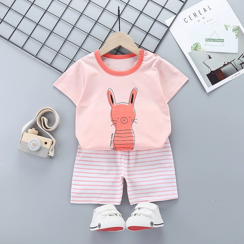 Setelan Oblong Baju Kaos Anak Lengan Pendek Celana Pendek M200