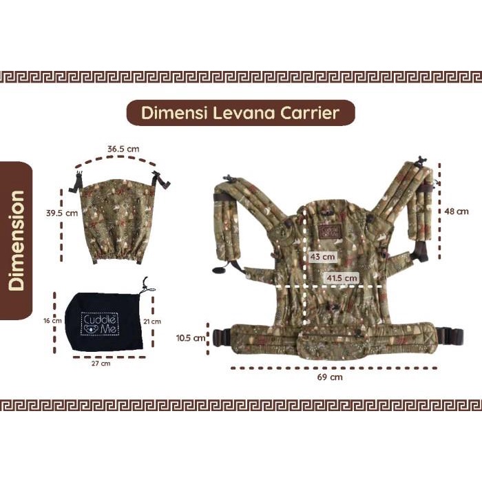 CuddleMe Levana Carrier Gendongan Bayi SSC New Born Stretchy Cuddle Me