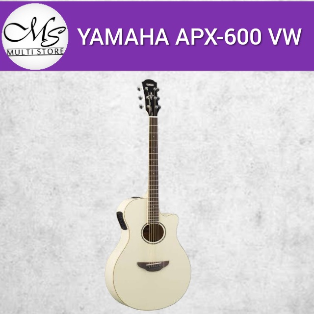 Gitar Akustik Elektrik - YAMAHA APX600 Vintage White - APX600 VW