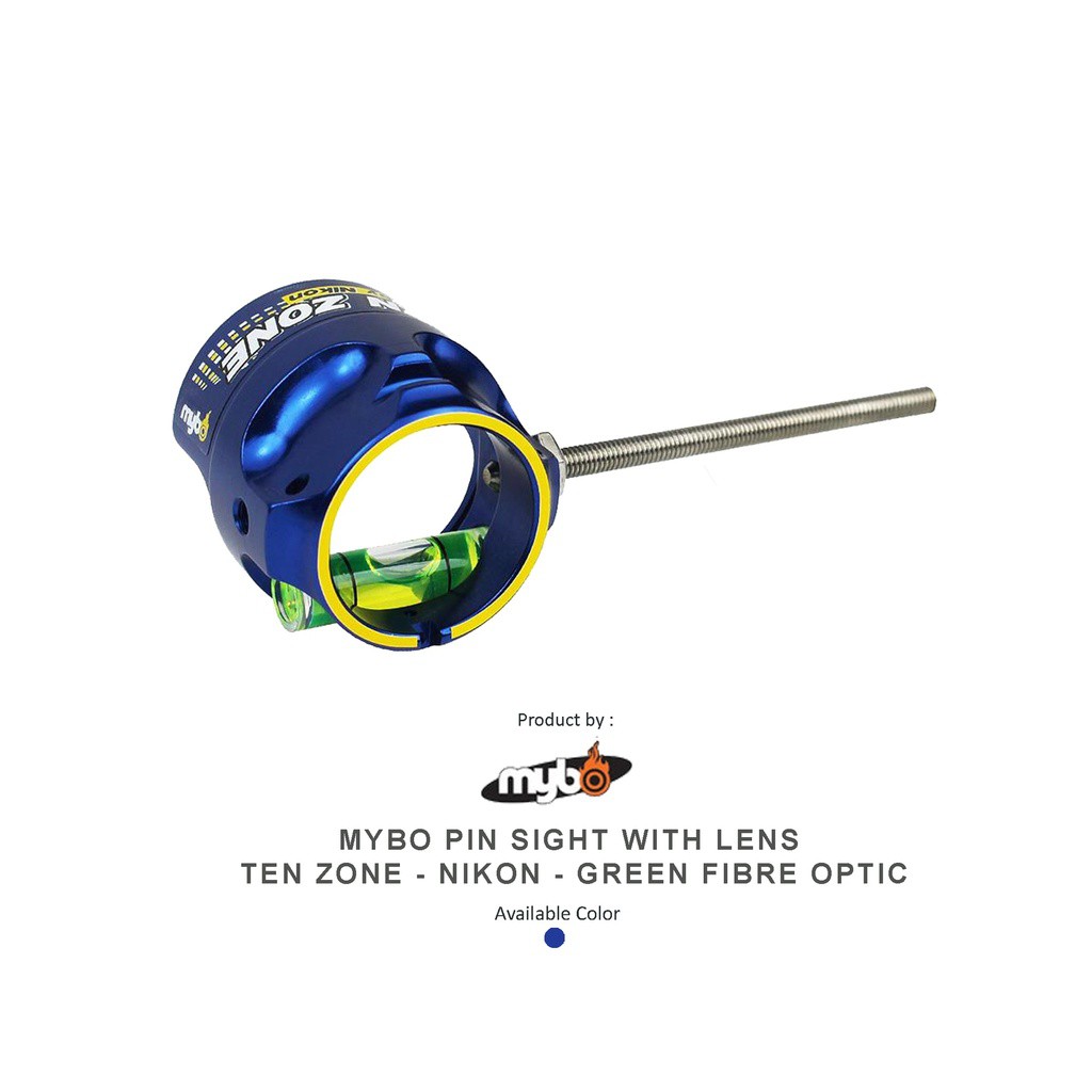 MYBO PIN SIGHT WITH LENS TEN ZONE - NIKON - GREEN FIBRE OPTIC