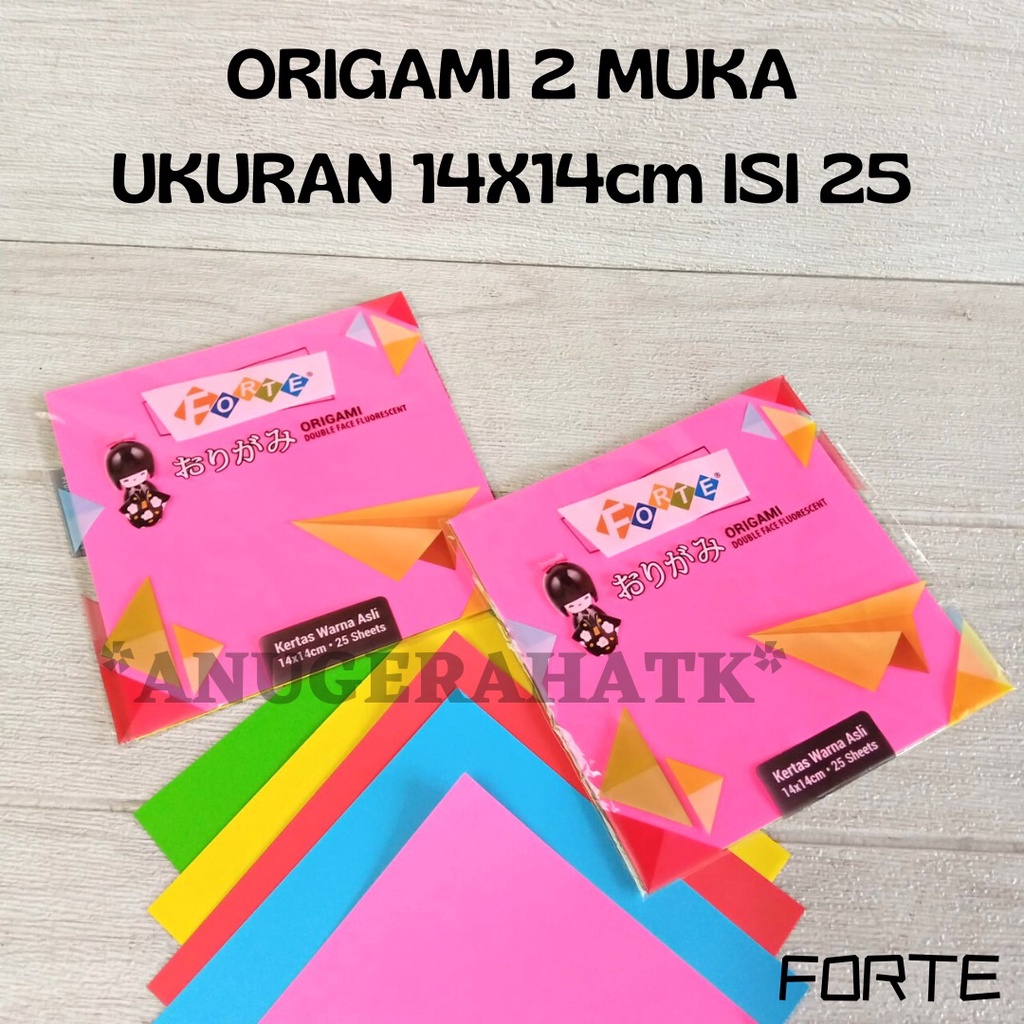 

Kertas lipat Origami 14x14 Cm Bolak balik FORTE/ CH