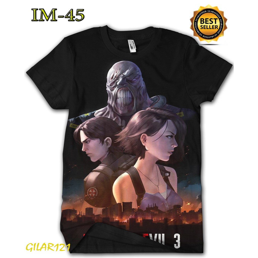 baju / kaos RESIDENT EVIL 3 CARTOON IM-45