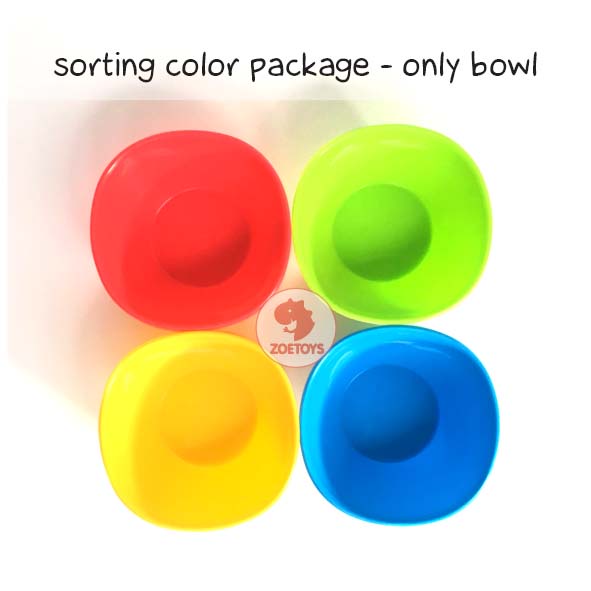 Zoetoys Happy Square Bowl | Mangkok Kotak Masker Murah Plastik | Mangkuk Korean DIY Make Up Bowl Bermain Sorting Warna