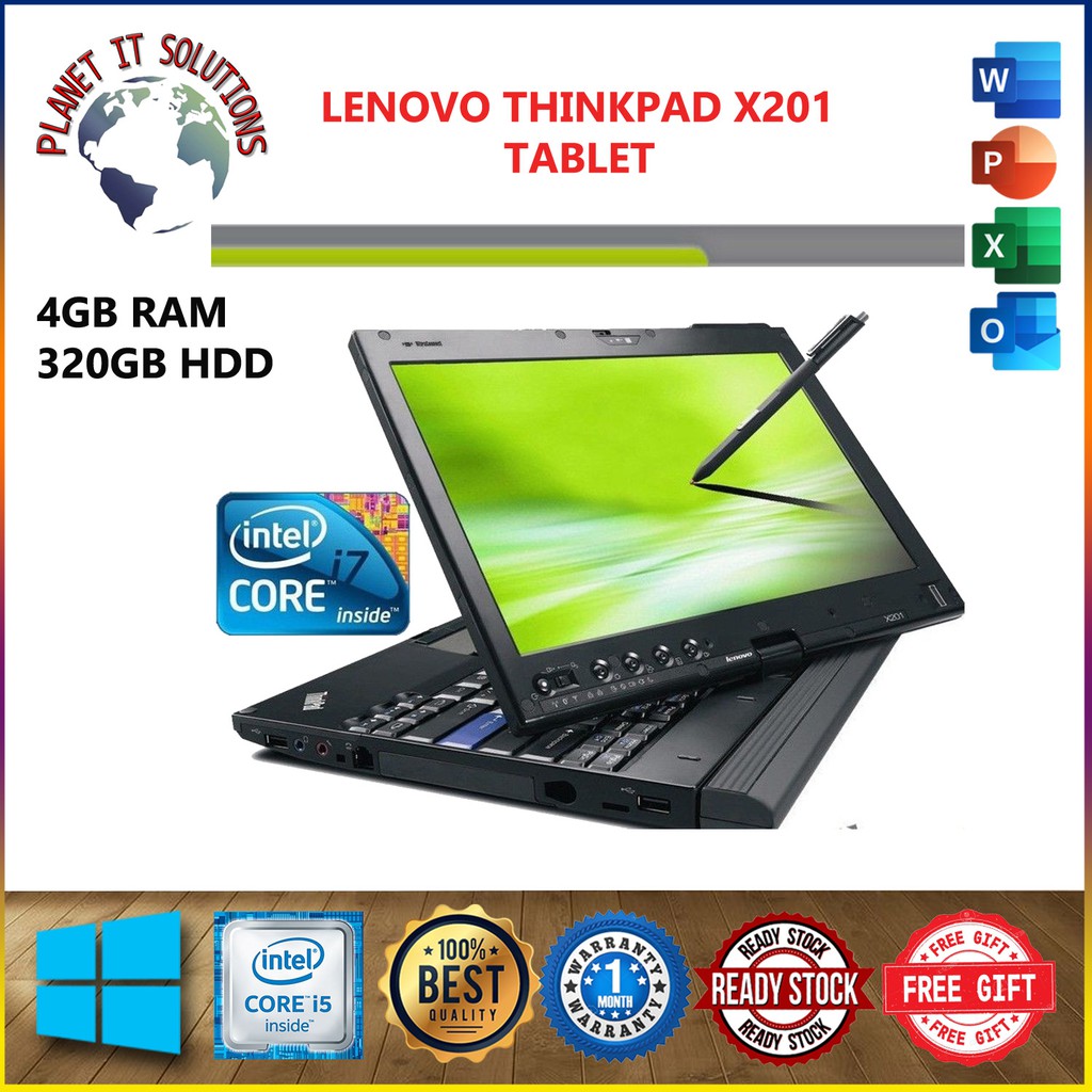 JUAL  LENOVO THINKPAD X201 TABLET INTEL CORE i7 GEN 1ST 4GB RAM - 320GB HDD