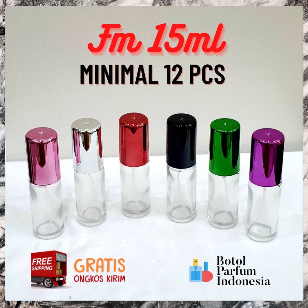 BOTOL PARFUM KOSONG SPRAY KACA 15 ML (FM WARNA 15 ML)
