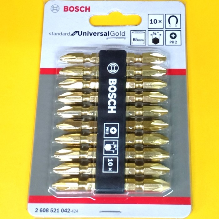 Mata Obeng Angin Magnet Ph2 65Mm (+/+) Bosch Per 1 Pack Ori Termurah!!