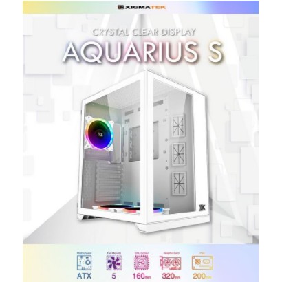 Case Xigmatek Aquarius S Arctic + 3 Fan A-RGB