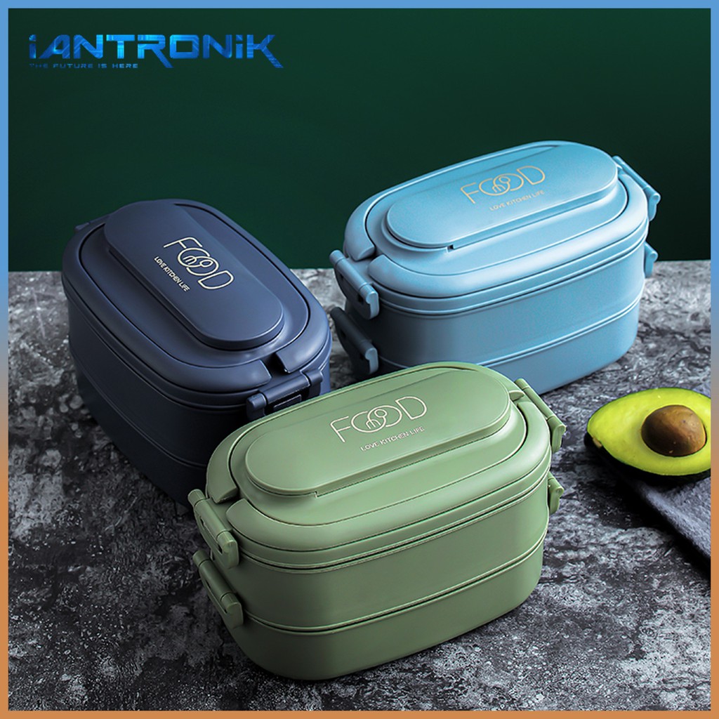 KIYOTE Lunch Box Double Layer - Kotak Tempat Makan 2 Susun Portabel