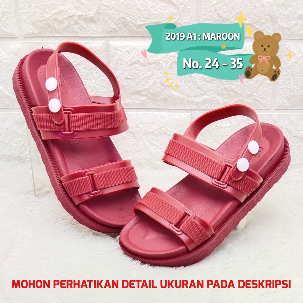 Sandal import anak perempuan 2019 A1 ALINA Sendal antislip ringan anak cewek SDLSA