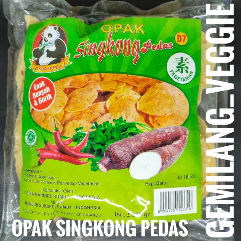 

opak singkong mentah pedas vegan