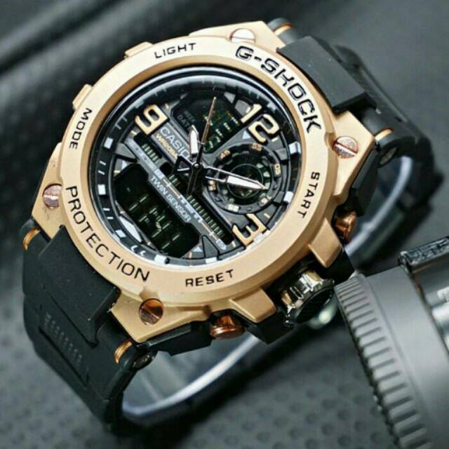 Jam tangan casio g shock terminator rose gold black