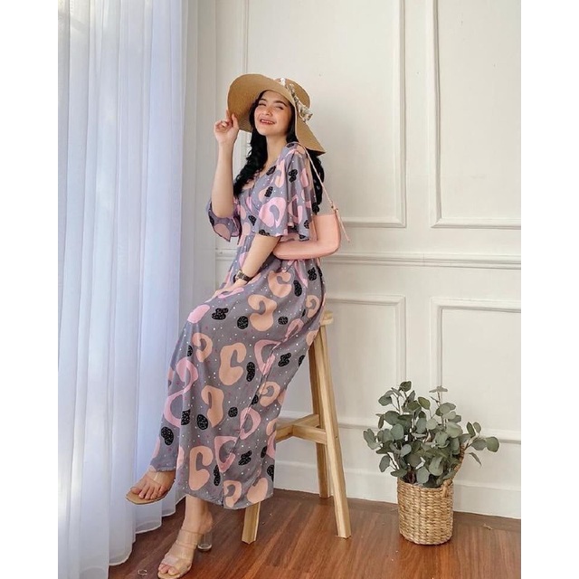 KAREEN DRESS / SHIO MIDI DASTER / DASTER MOTIF DAISY / DASTER PENDEK / DRESS PRNDEK / DASTER KIMONO 