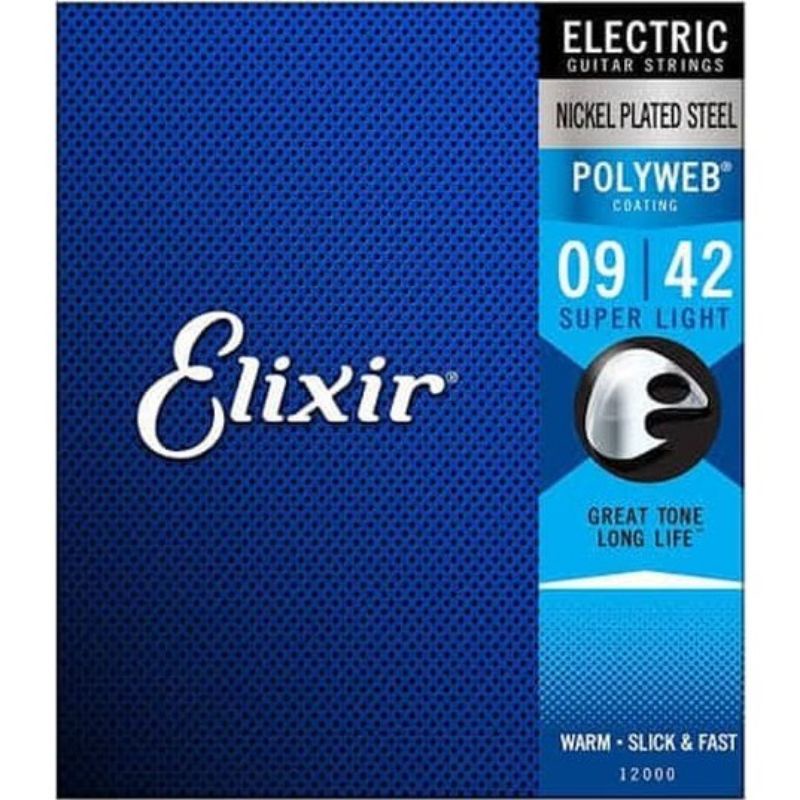 senar gitar elektrik elixir polyweb great tone long life