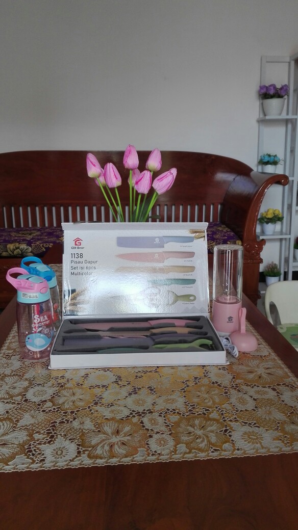 Gm Bear Pisau Dapur Set Isi 6pcs 1138-kitchen Knife Set Multicolor