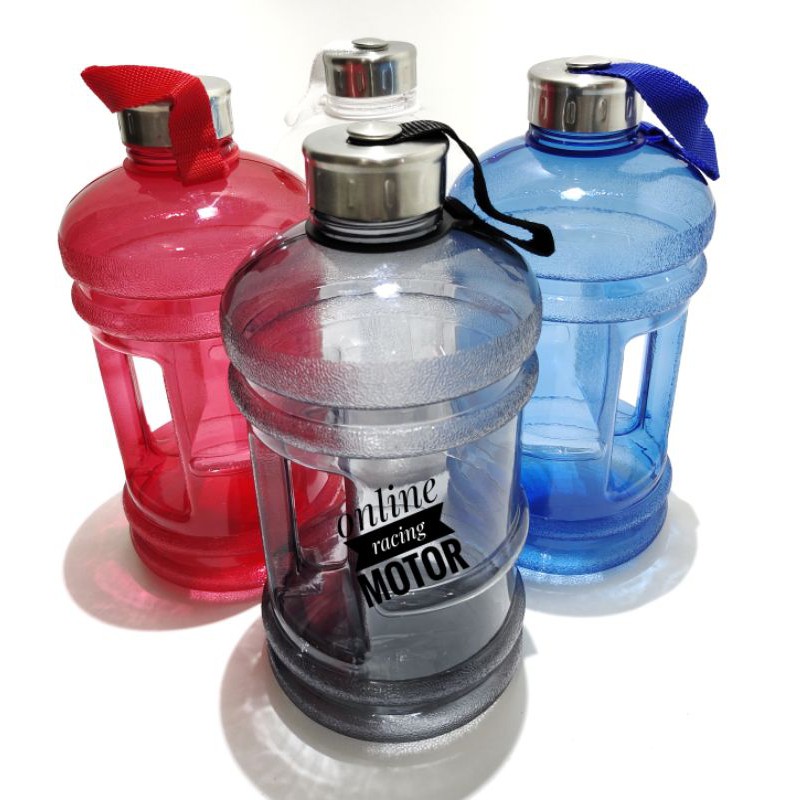 botol air minum galon gym serbaguna 2.2liter unik botol gym fitness olahraga tutup botol stainless