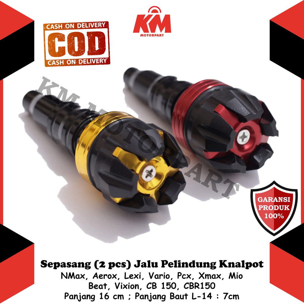 2 Pcs Jalu Pelindung Knalpot Aerox Nmax Lexi Vario PCX 150 Xmax Mio Beat Vixion CB150 CBR150 ADV dll