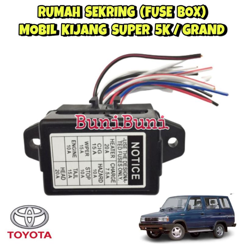 Fuse Box / Rumah Sekring Sikring Mobil KIJANG Super 5K / Rover Dan KIjang Grand Universal