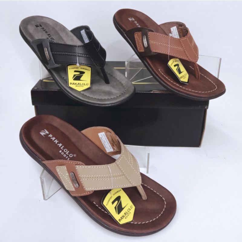 Sandal pria kulit PAKALOLO PIRAMID 01 original kulit by pakalolo