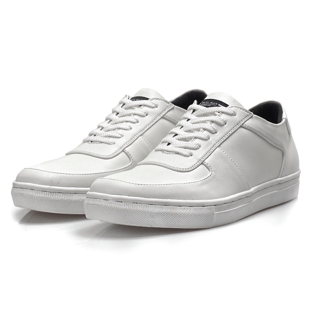 Sepatu Kulit Pria Casual Sneakers REYL MAN FAMO FULL WHITE Original