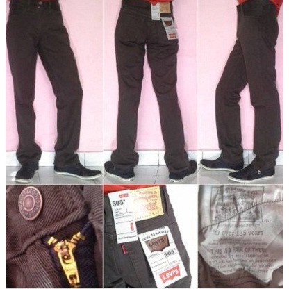 Celana Jeans Pria Warna Coklat Tua Celana Jeans I2U5
