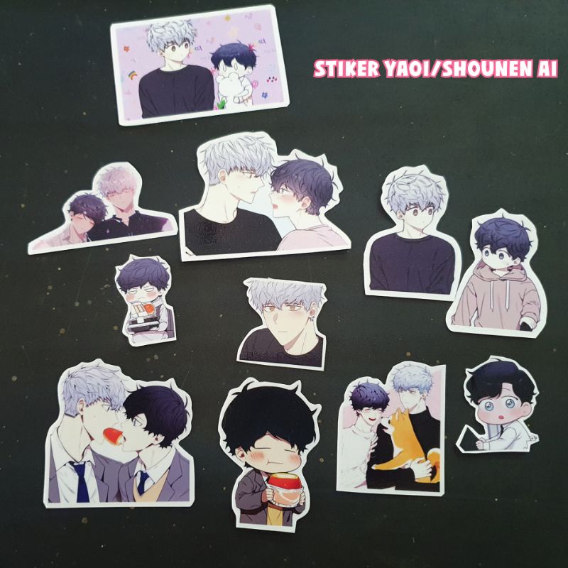 mini stiker manhwa/manga/webtoon Bl/yaoi/shounen ai cherry blossom after winter