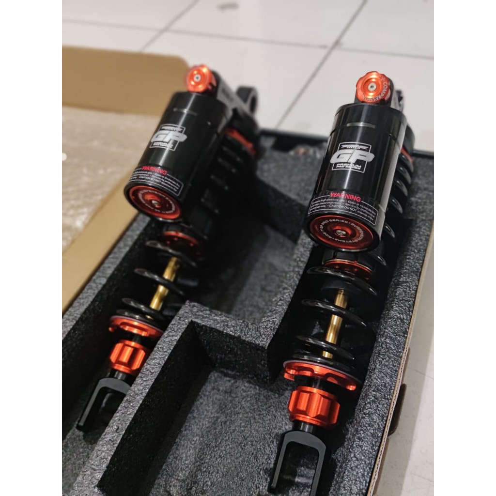 Shock GP Premium Nmax Old Nmax New Shock GP Premium  "BLACK ORANGE " Ukuran 330mm dan 310mm