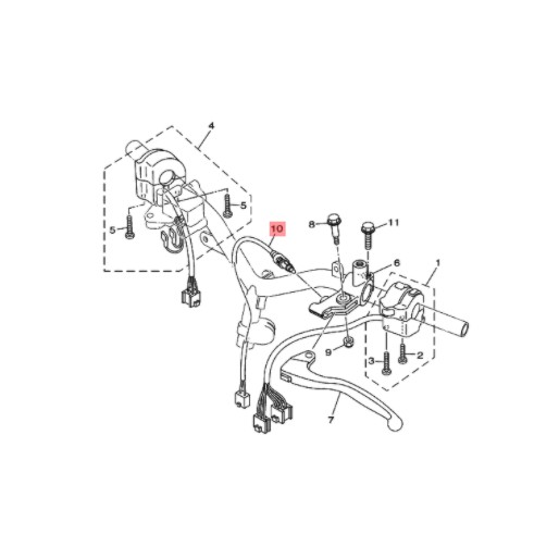 SWITCH SWIT REM BELAKANG KIRI NOUVO Z LELE LAMA ORIGINAL YGP 4ST-H3980-11