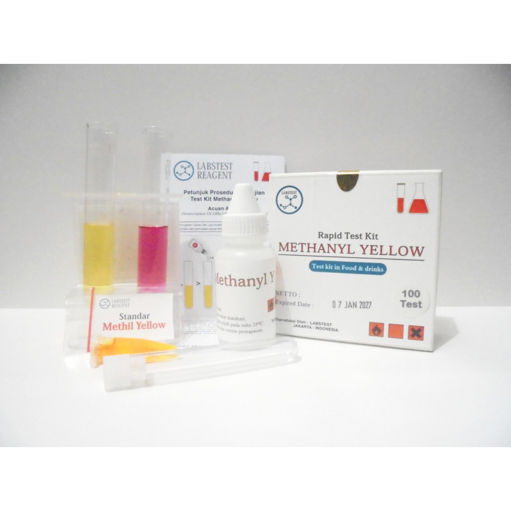Test Kit Methil Yellow Rapid Test Alat Uji Cepat Pewarna Methanil Yellow Orange