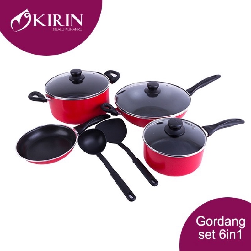 KIRIN Gordang Cookware / Set Alat Masak 9 Pcs Kirin