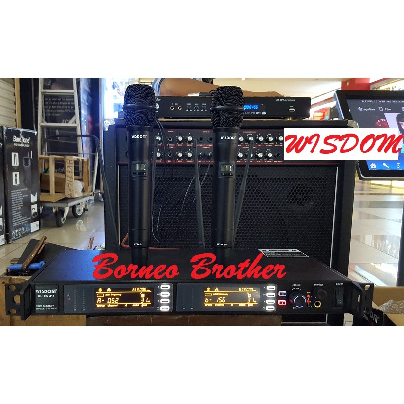 Mic Wireless Wisdom ULTRA Q11 ULTRA Q 11 Q-11 Original 2 Mic Handheld
