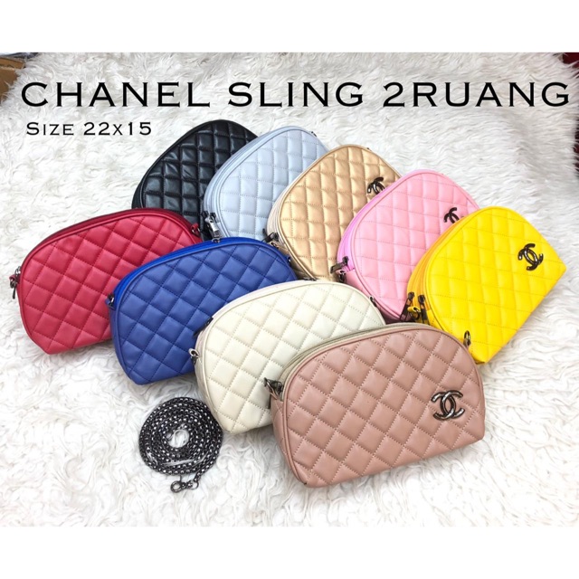 SELEMPANG Dompet 2 ruang kerang CLUTCH CHANEL 2RUANG TAS 